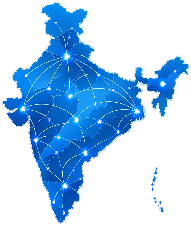 Map of India supply network